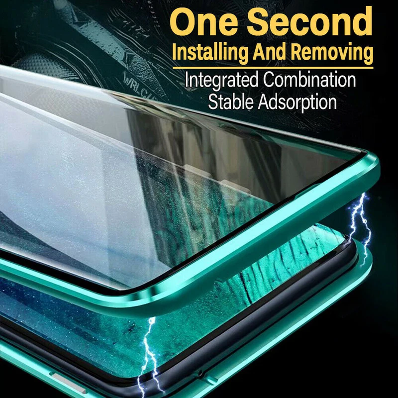 Магнитный двухсторонний чехол из закаленного стекла для Samsung Galaxy S20 S20Ultra S10 S9 Plus Note