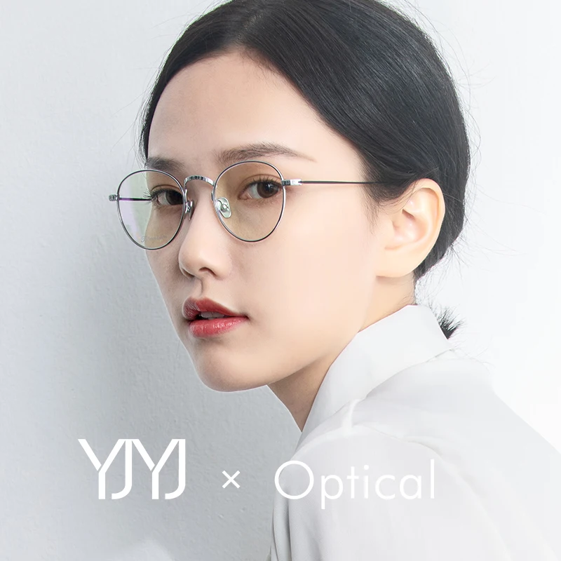 

YJYJ 2020 Vintage Ultralight Titanium Prescription Glasses Frames Optical Eyewear Men Women Round Prescription Glasses Frames