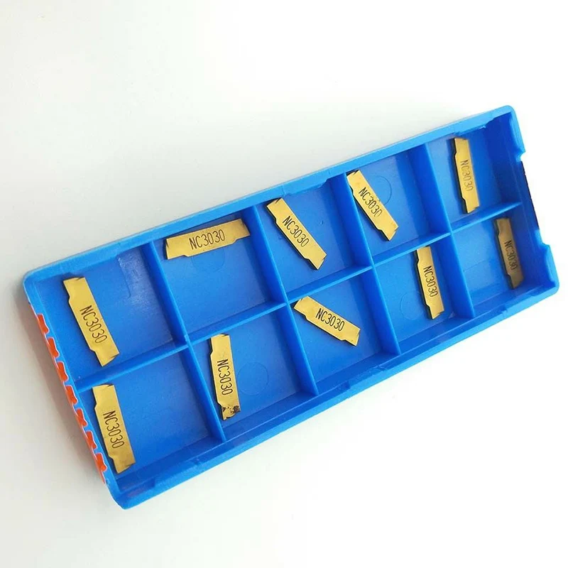 

10pcs Upgrated 1.5mm Slotting Carbide Insert Cutter Blade MGMN150-G NC3020