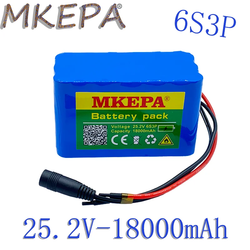 

6s3p 24V 18.000Ah 18650 Батарея литий Батарея 25,2 18000 мАч Электрический велосипед мопед/Электрический/литий ионный Батарея