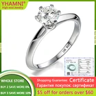 Кольцо женское из белого золота, с бриллиантом 1 карат