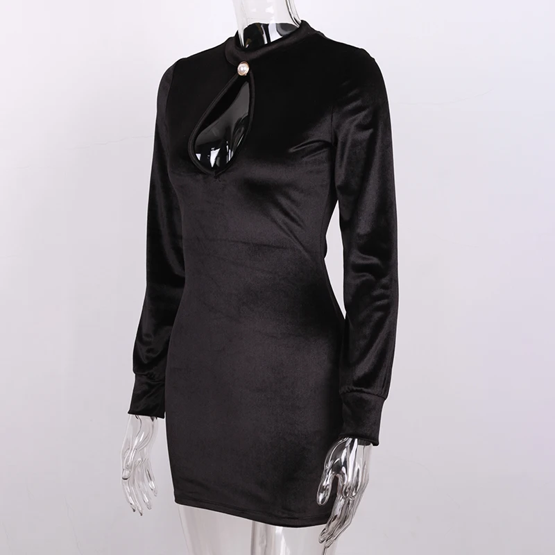 Готический Черный Для женщин расцветках с О-образным вырезом открытой спинкой