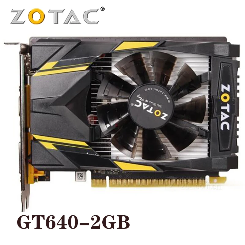 Оригинальная видеокарта ZOTAC GeForce GT640 2 Гб 128 бит графические карты GPU Map для NVIDIA 2GD3 HDMI