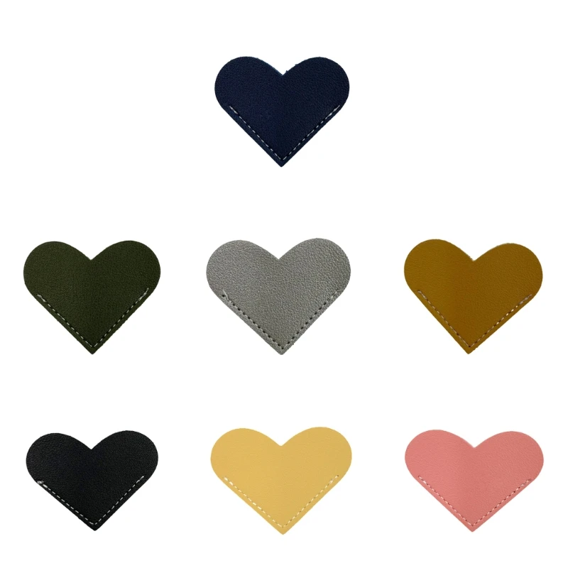 

2x винтажные Угловые закладки в форме сердца, кожаные персонализированные закладки ручной работы 85DC