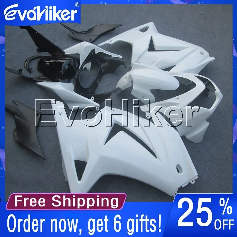 

Custom motorcycle cowl for ZX250R EX250 2008 2009 2010 2011 2012 ABS fairing Injection mold white