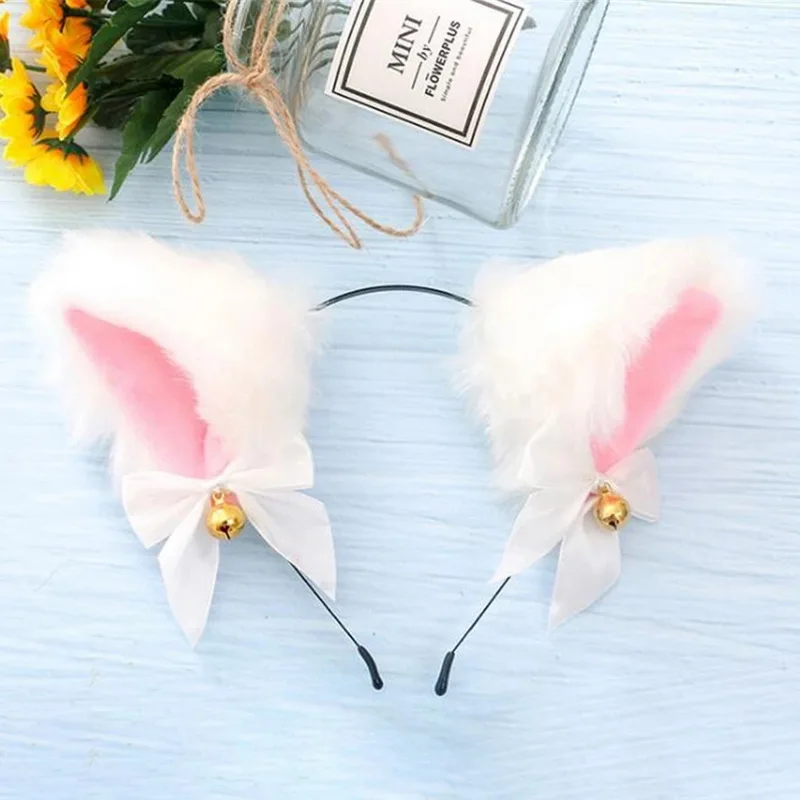 

Beautiful Masquerade Halloween Ears Cosplay Ear Party Costume Bow Tie Bell Headwear Headband Hair Accessories