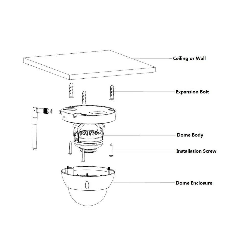 Dahua оригинальная IPC-HDBW1320E-W 3MP ИК Мини купольная 30 м WiFi сетевая ip-камера