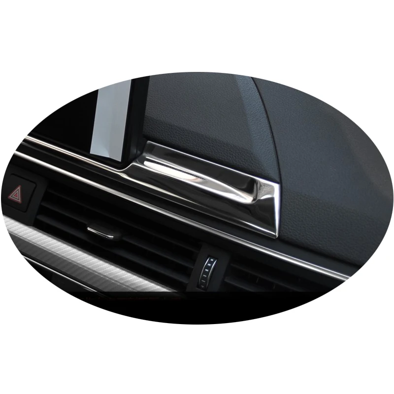 Car Styling Auto Accessories For Audi A4 B9 Center Console Navigation Panel Decorative Cover Trim Stainless Steel Sticker 2017 | Автомобили