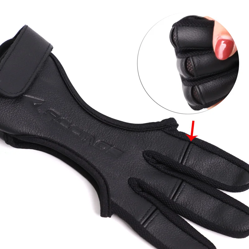 Защитная перчатка на 3 пальца кожаная защитные перчатки для стрельбы из лука