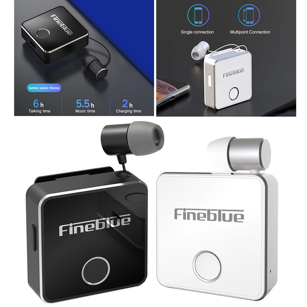 FineBlue F1 Беспроводная гарнитура Bluetooth V5.0 свободные наушники Музыкальная