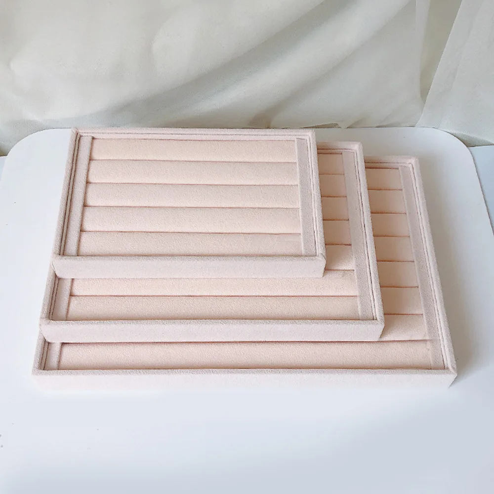 Бархатный лоток для хранения ювелирных изделий органайзер колец браслетов