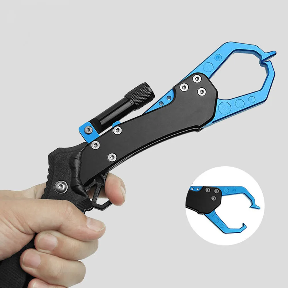 

Fish Lip Grip Fish Hook Controller Alloy Fishing Pliers Grip Set Split Ring Cutters Line Hook Adjustable With Connect Ring