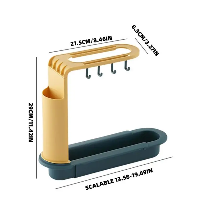 

Telescopic Sink Shelf Storage Basket Soap Sponge Drain Rack Kitchen Gadgets Adjustable Holder Sink Kitchen Home Stroage Tools