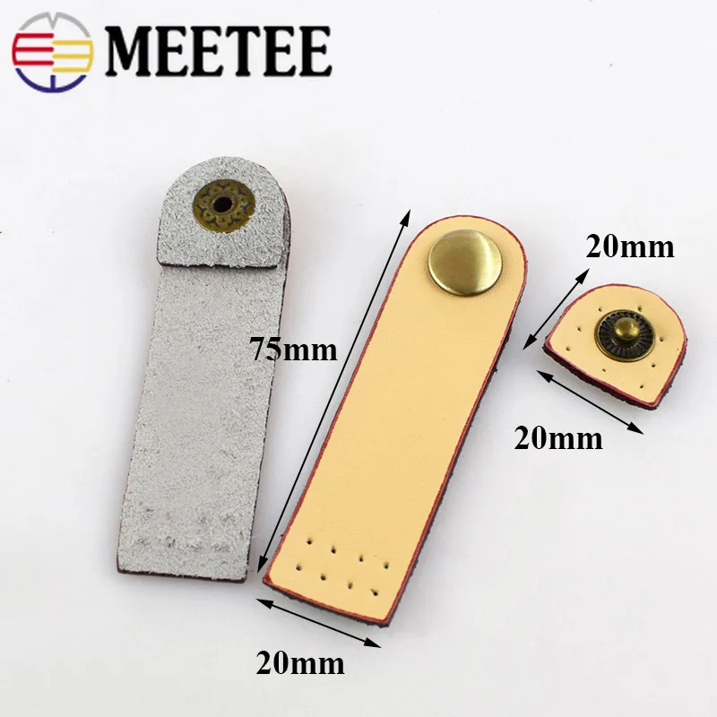 5/10 шт Meetee 7 5*2 см багажные сумки для ноутбука кнопочные кнопки кожаная застежка