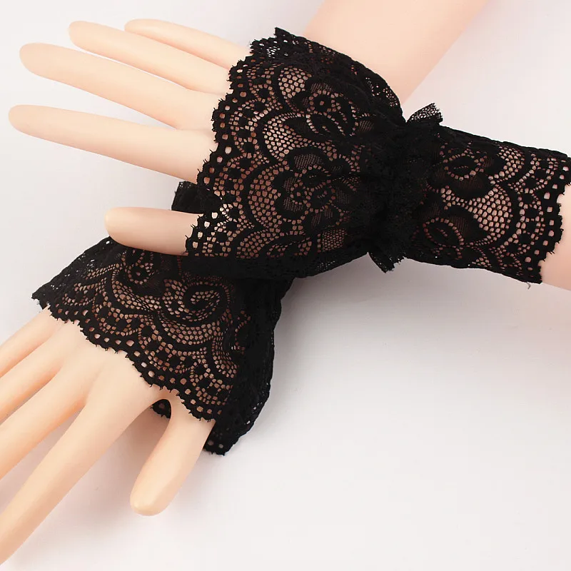 

detachable cuffs Lace Ruffles Elbow Sleeve Cuff Fake Sleeve Arm Cover Scar Cover Gloves Sun Protection Female Transparent cuffs