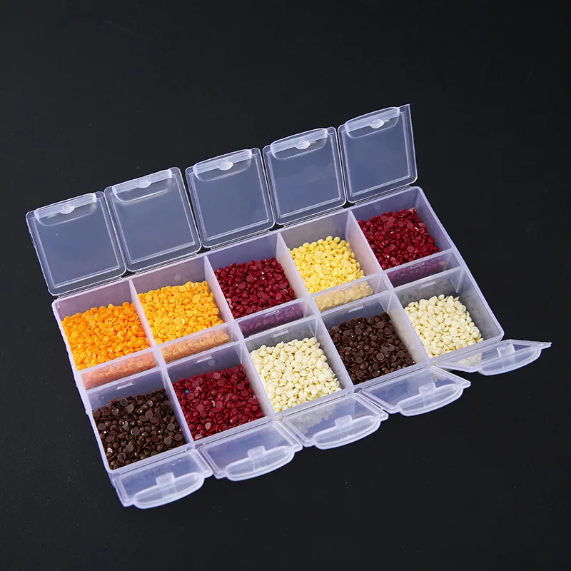 Набор для алмазной живописи с 28 слотами пластиковая коробка хранения