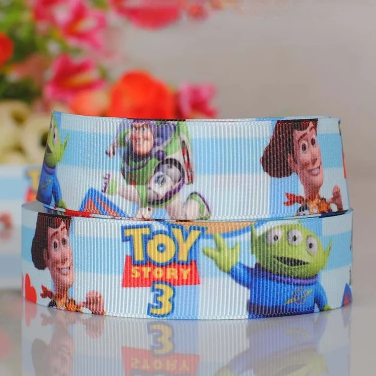25mm 1inch Toy Story Cars Disney Character The Incredibles Grosgrain Ribbon Bow Flower 50 Yards Woody Buzz Lightning McQueen Set | Дом и сад