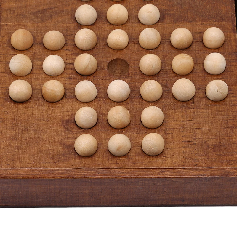 

Marble Solitaire Chess Puzzles Games Intelligence Entertainment Toys European Wooden Puzzles Classic Toys for Children Adults