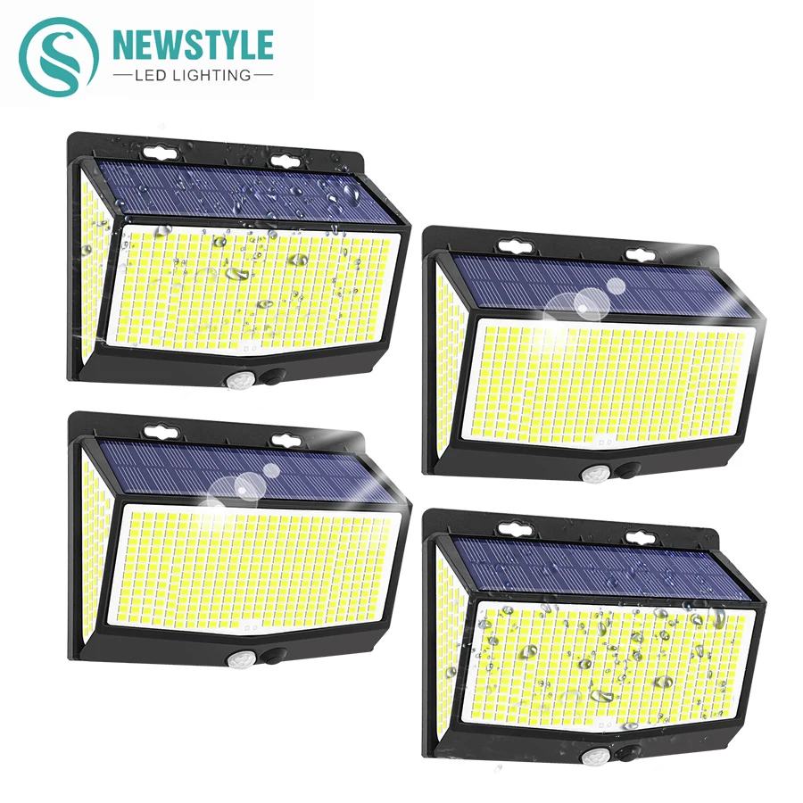 

Светодиодный уличный фсветильник на солнечной батарее, 3 режима, 468/100 светодиодов