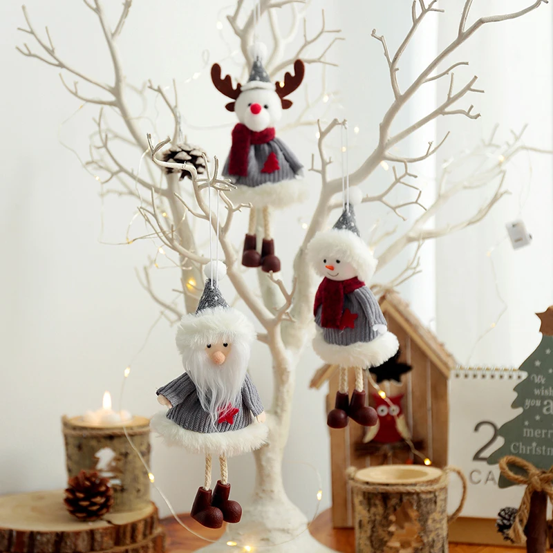 

Christmas Tree Antlers Angel Plush Doll Pendant Christmas Decorations for Home
