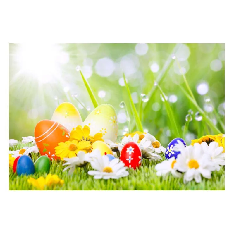 Виниловый фон для фотосъемки с изображением цветов в стиле Пасхи|Фон фотосъёмки|