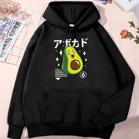 men sweatshirt star star eye avocado cartoon fruit printed hoodie male female oversize loose kawaii all matcha warm hoodied top