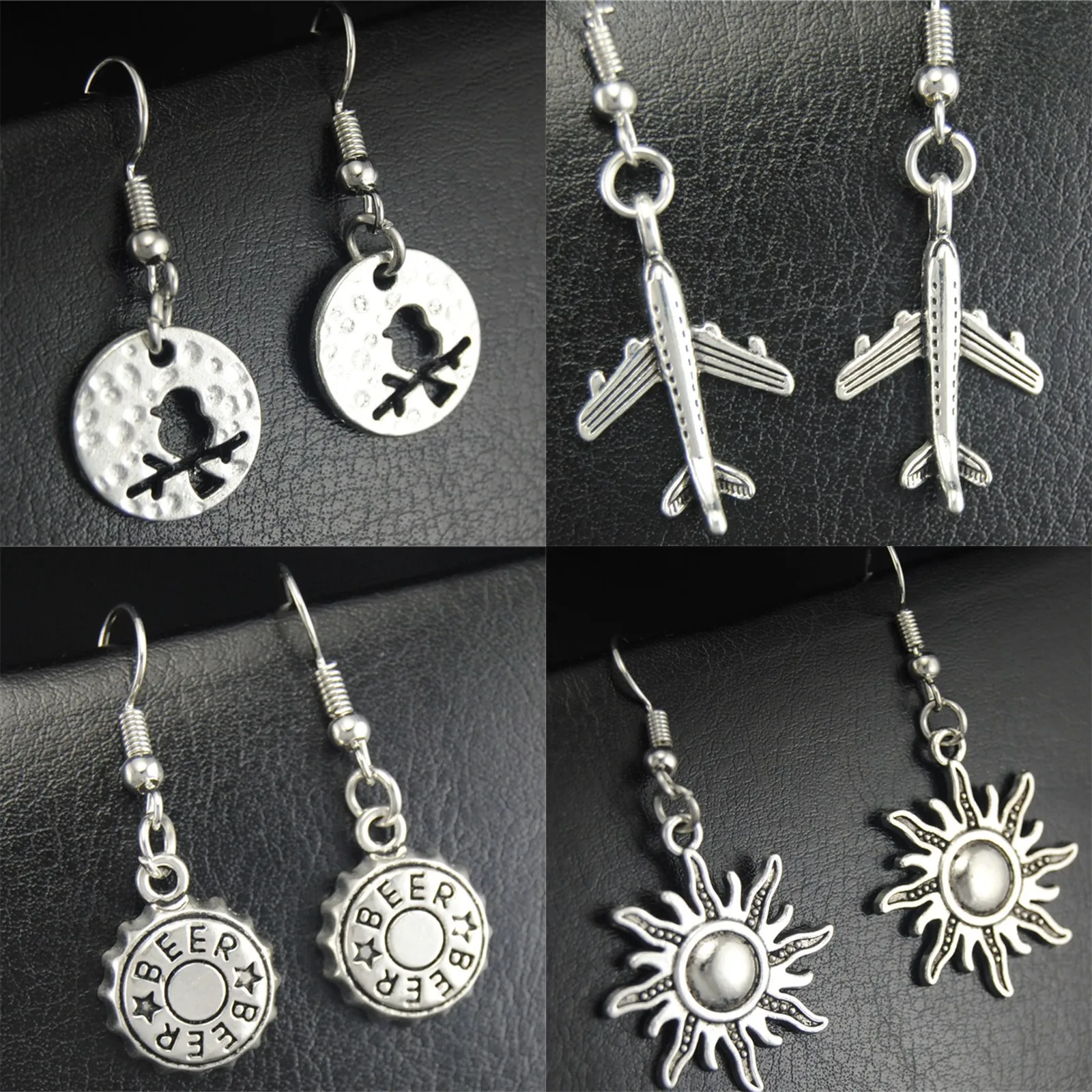 Подвески в виде пива птицы самолета висячие серьги ювелирные изделия ручной