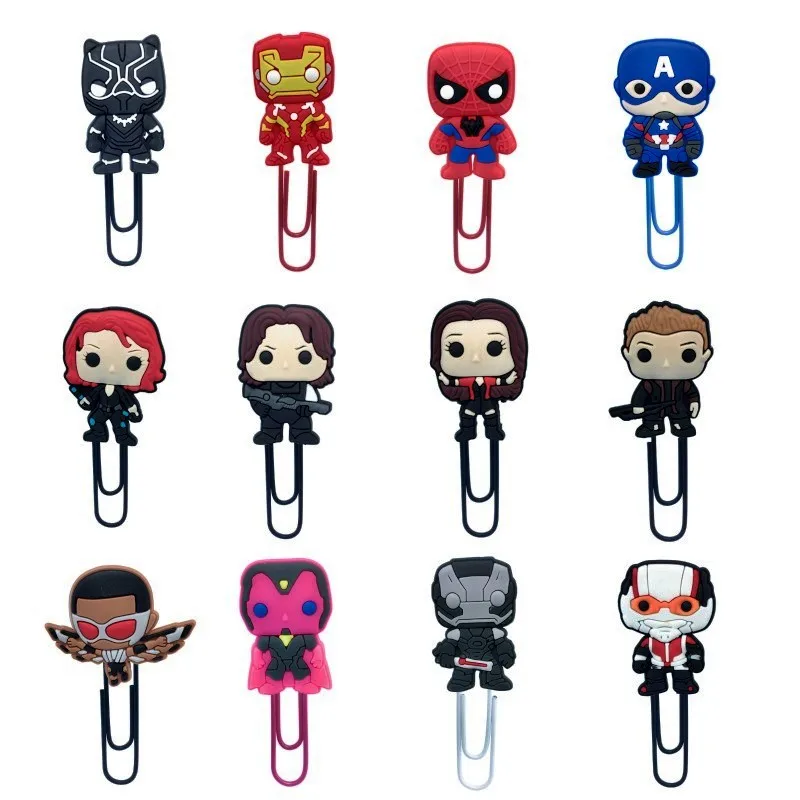 4058A mix25pcs 25 шт. Marvel Мстители закладки для детская бумага зажимы школьные офисные канцелярские страницы держатель для учеников подарок на день рождения - Цвет: 4058A mix25pcs