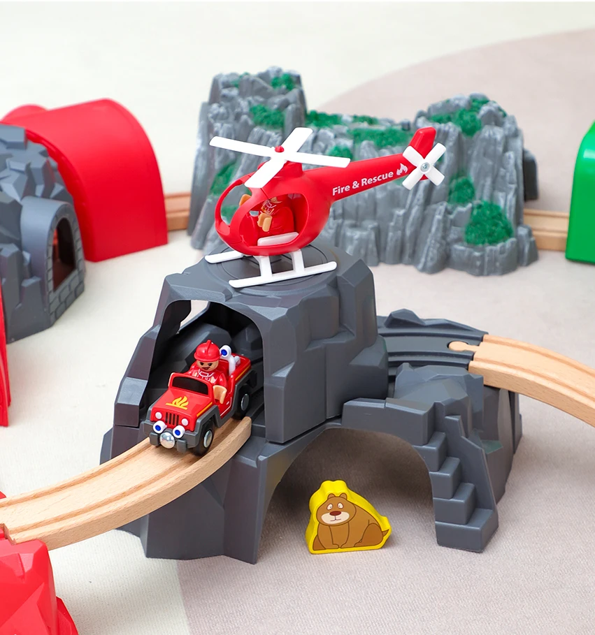 Деревянная железная дорога пещера универсальные аксессуары