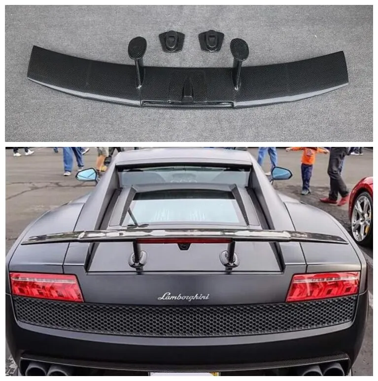 

High quality Carbon Fiber Car Rear Trunk Lip Spoiler Wing Fits For Ford Lamborghini GALLARDO LP550 LP560 LP570 2003-2014