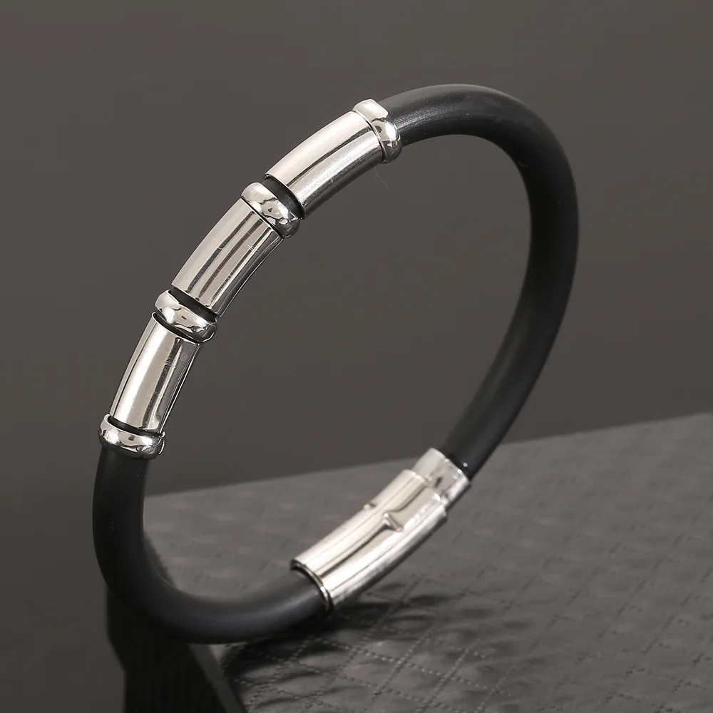 Простой модный мужской браслет ювелирные изделия подвески из нержавеющей стали