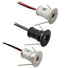 Светодиодный мини-светильник, 1 Вт, 12 В, с регулируемой яркостью, IP65, освещение для лестницы, шкафа, черный, белый, серебристый корпус, точечный светсветильник льник, потолочный светильник