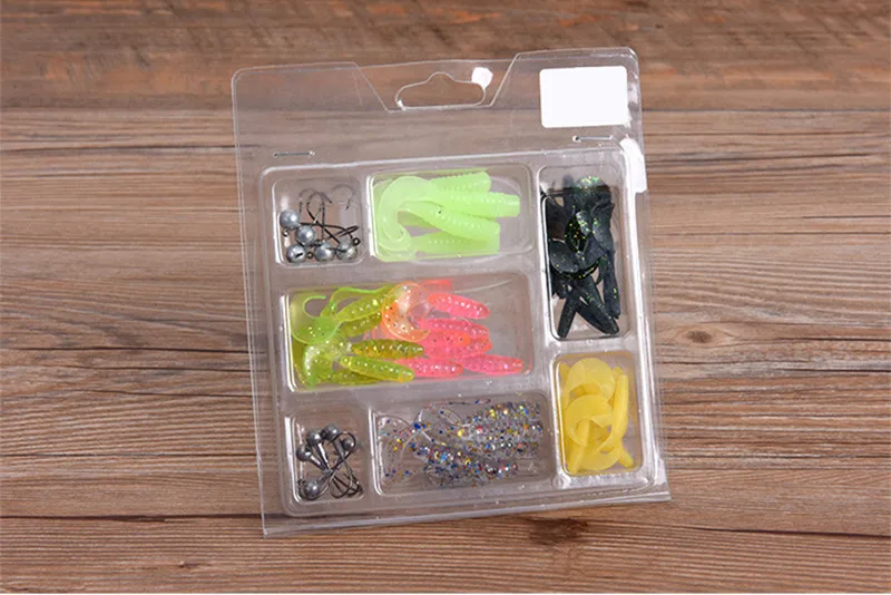 52 шт./17 шт. набор из мягкого свинцового крючка для наживки разноцветные