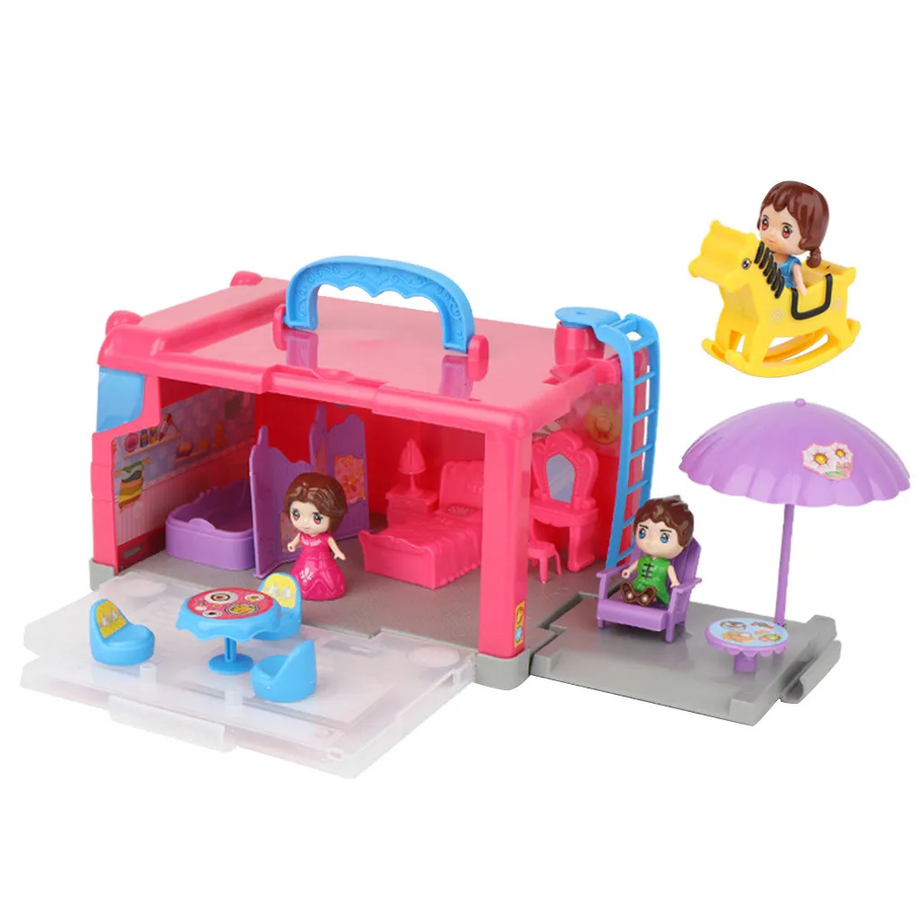 Моделирование передвижной дом автобус набор из 20 портативный игровой Дом