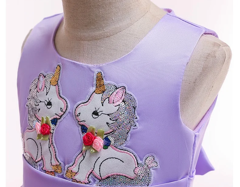 Christmas Girl Rainbow Unicorn Dress Kids Birthday Party Fancy Costume For Girls Wedding Party Baby Clothes Children Outfit boutique baby dresses