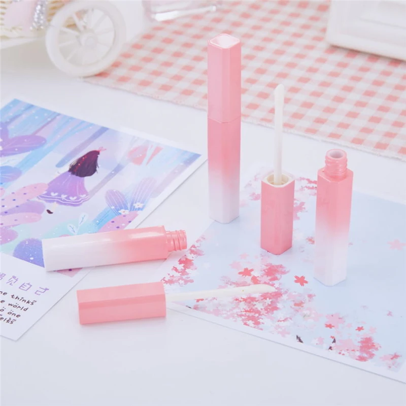 

5pcs 3.5ML Gradient Pink Lip Gloss Tubes Refillable Bottles Lip Balm Containers Empty Cosmetic Container DIY Lip Gloss Bottle
