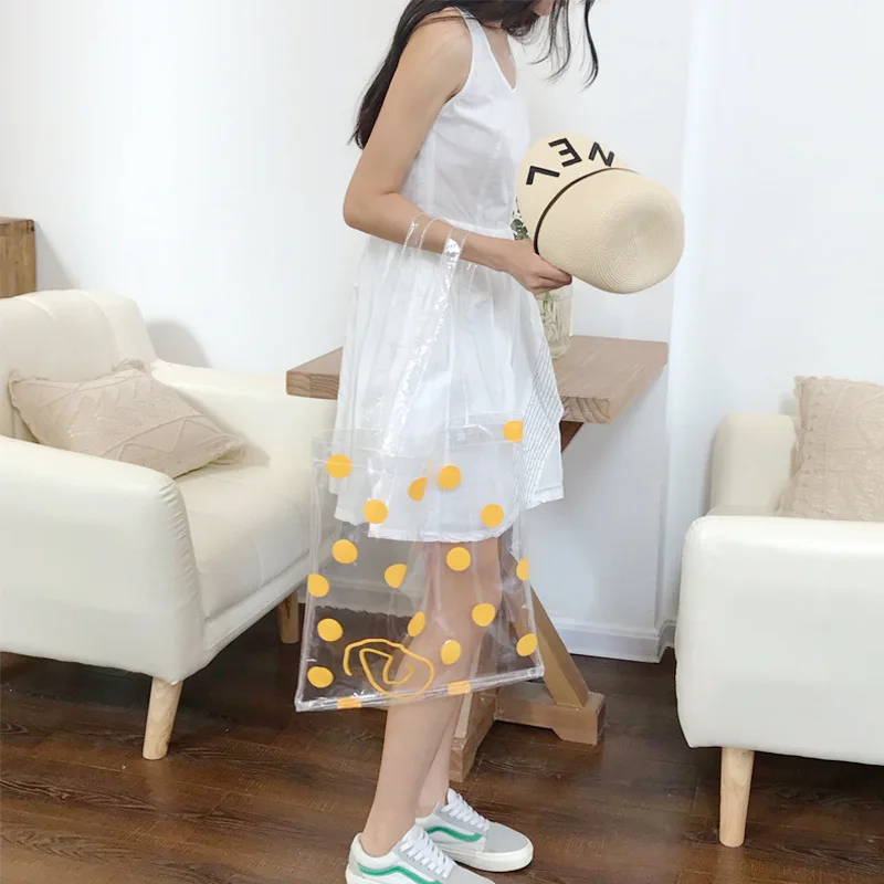 Youda новые свежие Женские сумки в горошек ПВХ материал сумка на плечо Модная