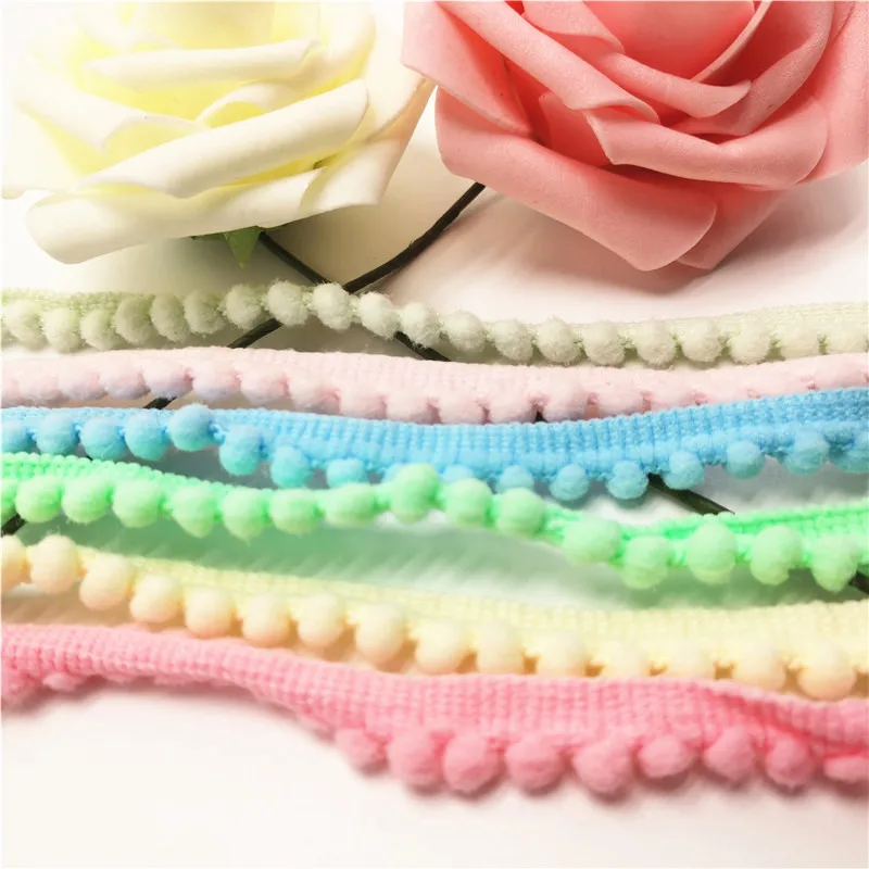 5 ярдов кружевная отделка украшение с помпоном аксессуары для швейной ткани