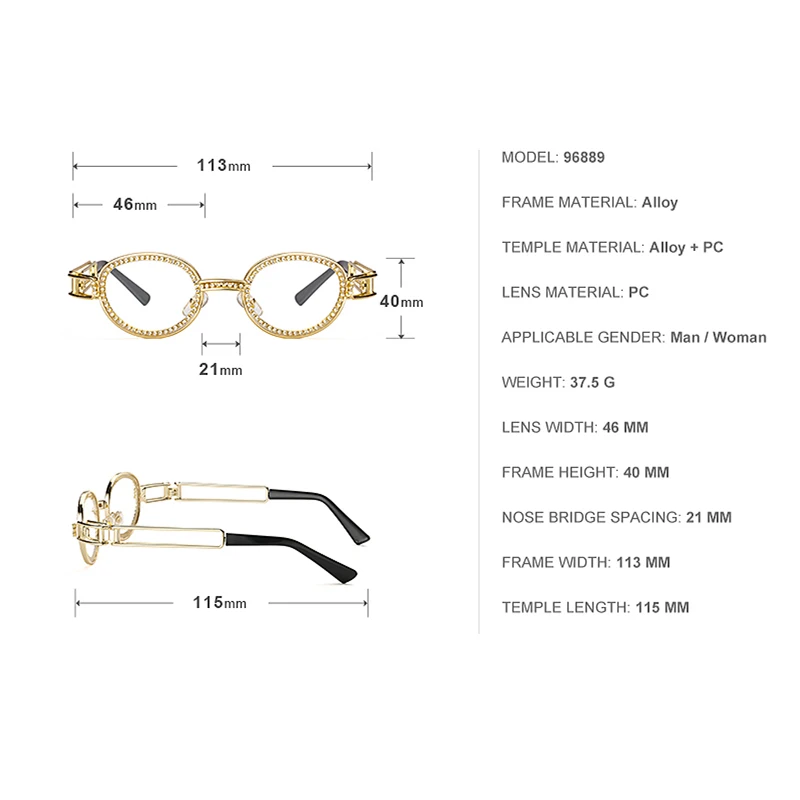 

Retro Round Metal Frame Sunglasses Men Women Brand Designer Outdoor Sports Street Shooting Glasses Driving Fishing Glasses