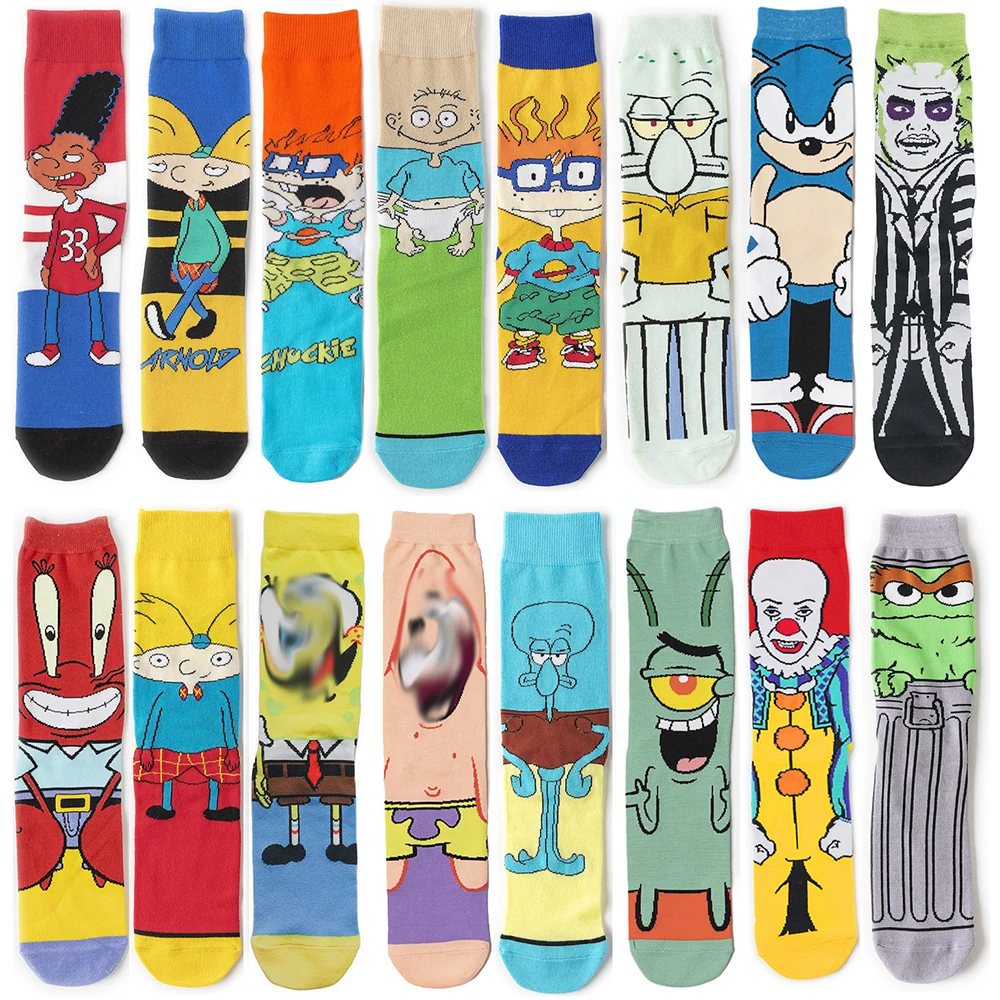 

Cartoon Movie Anime Socks Men and Women Hip Hop Street Style Funny Socks Skater Novelty Meias Calcetines