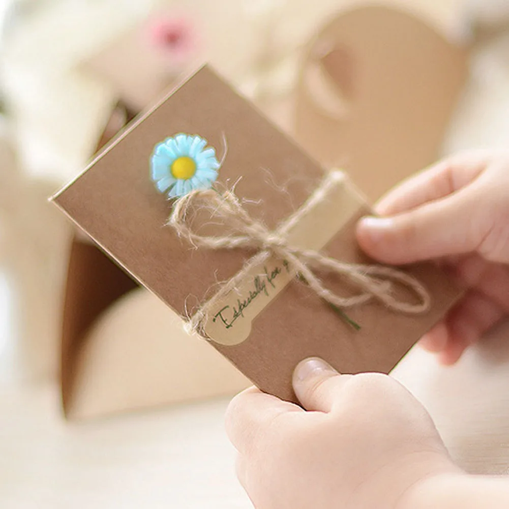 

DIY Greeting/Thank You/Blessing Cards School Stationery Supplies Flower Color Random OSS0360 110*175MM & 70*105MM