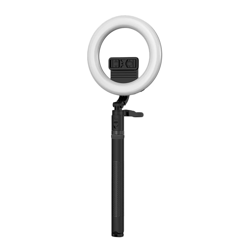 

L06 4 in 1 Wireless Bluetooth Selfie Stick Handheld Remote Shutter, with 8 Inch Led Ring Photography Light for Phones