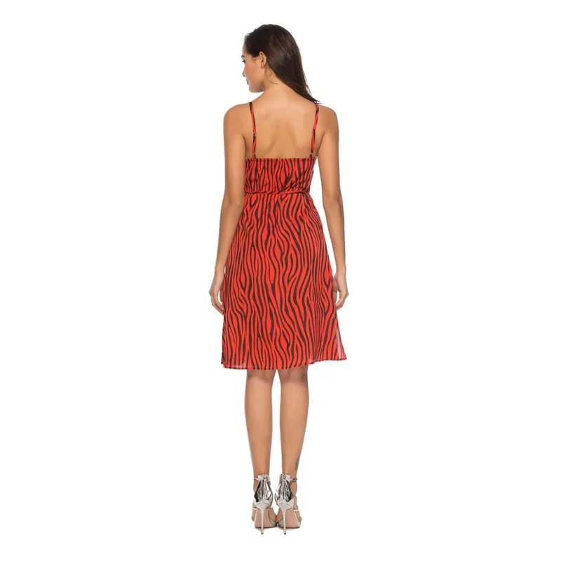 Сексуальное однотонное женское платье с принтом зебры обтягивающее винтажное на