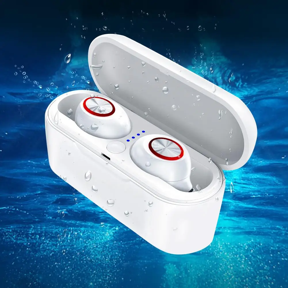 

Wireless Sports Rechargeable HIFI TWS Touch Bluetooth 5.0 Mini Earphones with MIC Frequency Range 2.402GHz-2.480GHz