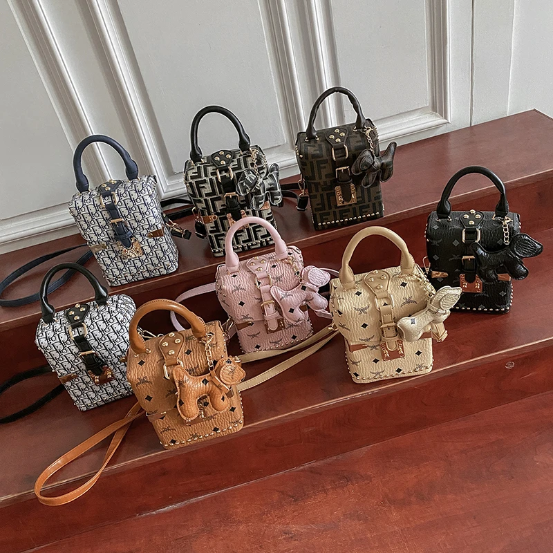 

2021 New Fashion Luxury Designer Ladies High-quality PU Leather Printed Rivet Flap Bag All-match Crossbody Shoulder Bag Sac Luxe