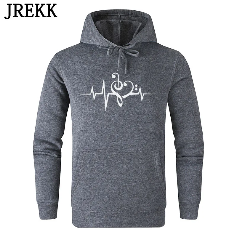 

Music Heart Pulse Love Music Bass Clef Treble Clef Hoodies Men/Women Fleece Sweatshirt Cool Print Hoody Hoodie C54