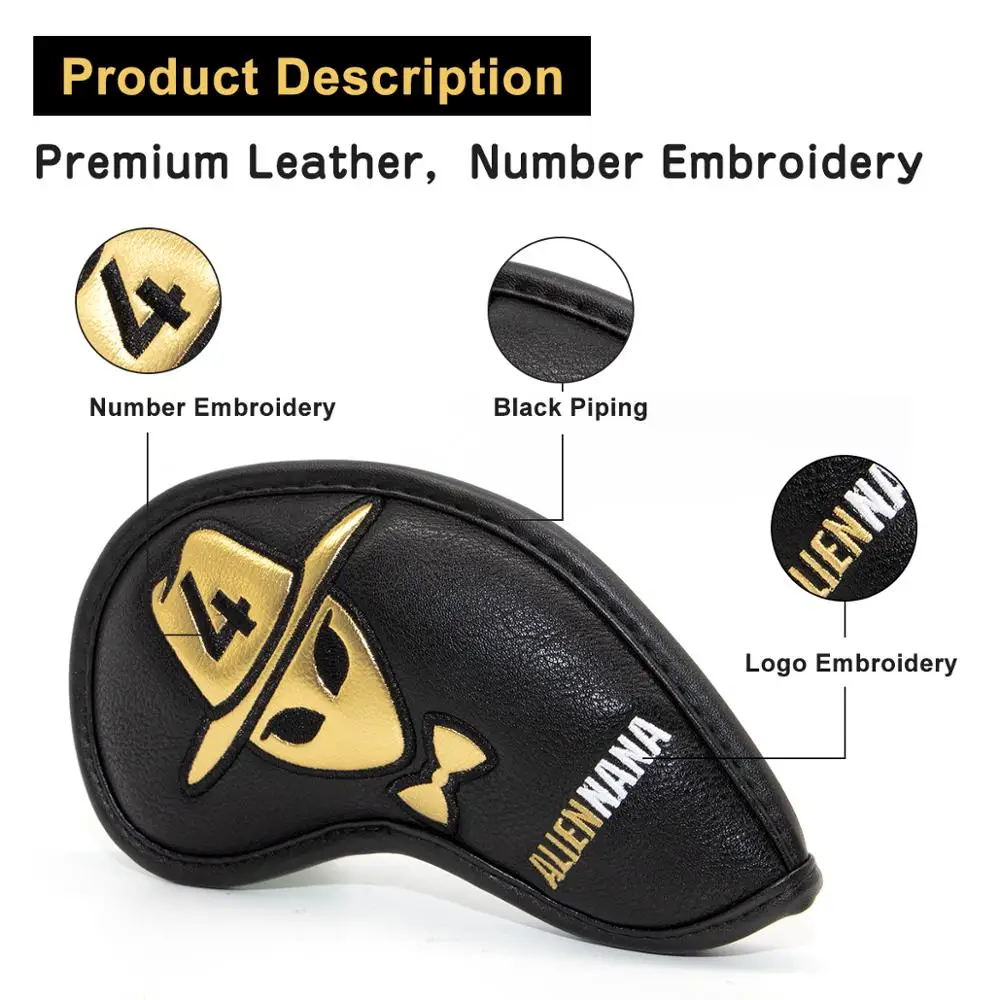 Набор металлических чехлов для головы гольфа чехлы волос клуба Aliennana 9 шт./компл. |