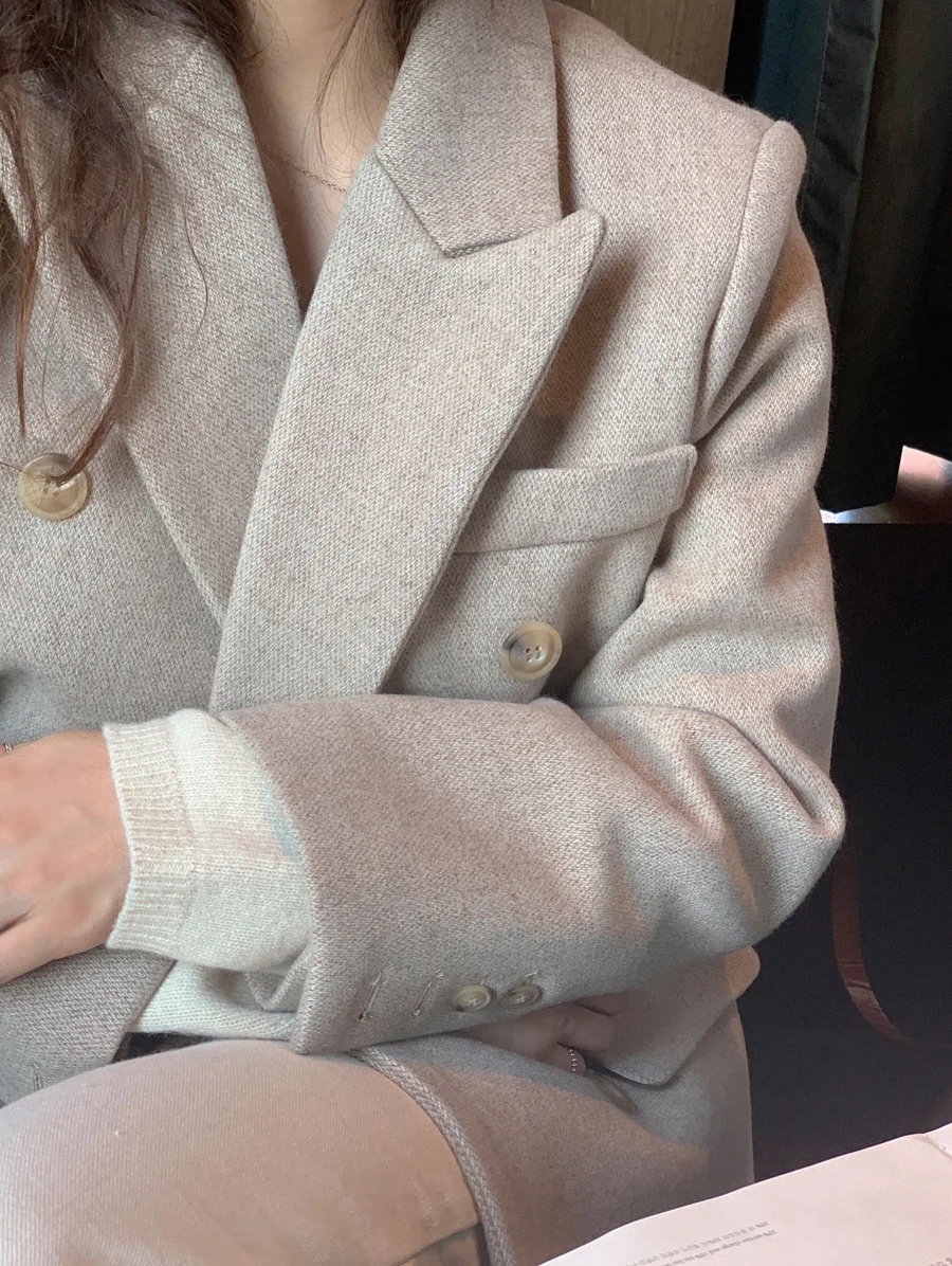 НОВАЯ шикарная шерстяная Женская куртка офисная Дамская Рабочая двубортная