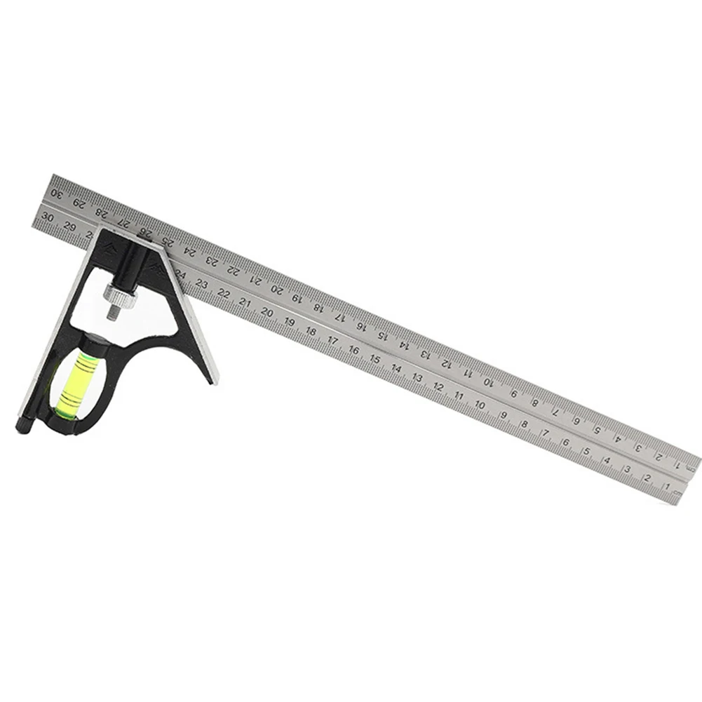 

Multifunction Combination Set Square Stainless Steel Rulers W/Level 300mm/12IN Squares Multifunctional Combination Set Ruler