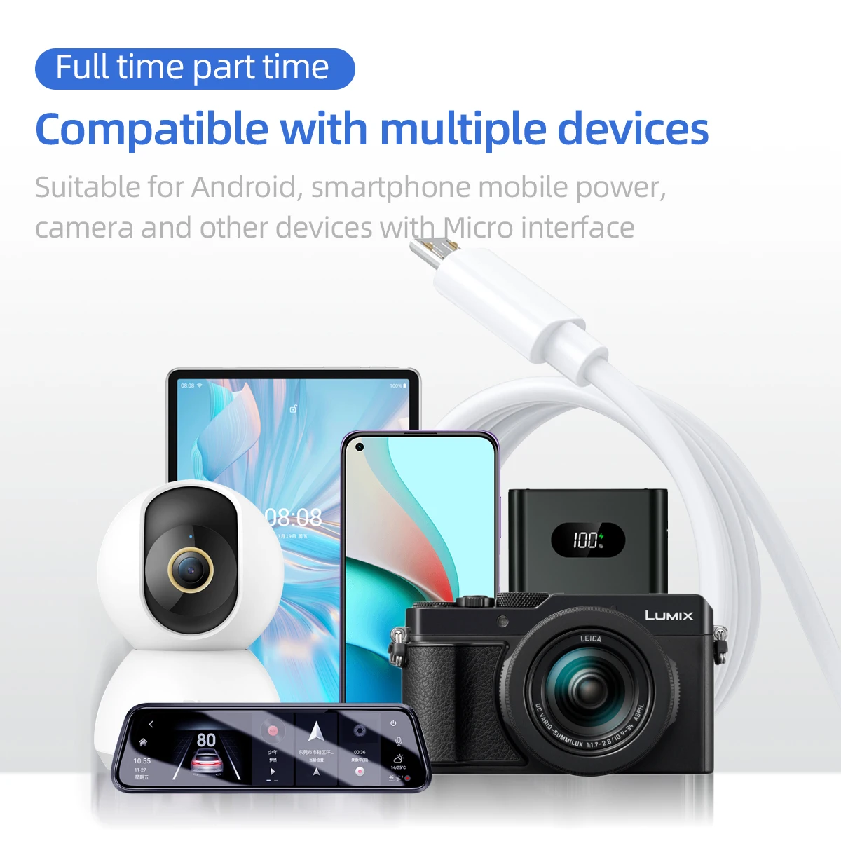 ANKNDO 5 м 10 Удлиненный кабель Micro Usb для источника питания видеонаблюдения Yi ip камера